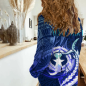 Matariki New Zealand Puletasi Dress Manaia with Paua Shell - Pink LT9