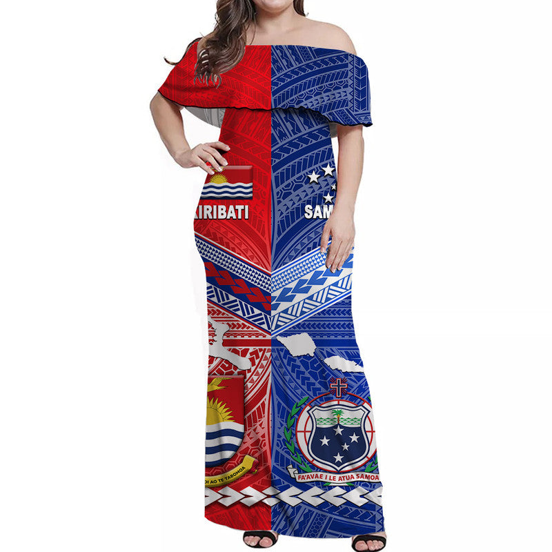 Custom Polynesian Matching Hawaiian Shirt and Dress Samoa Kiribati Together LT8 - Polynesian Pride