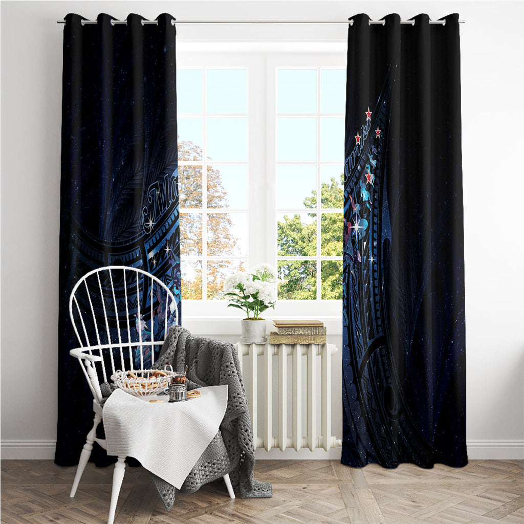 Matariki Paua Shell New Zealand Window Curtain Haka Dance At The Starry Night