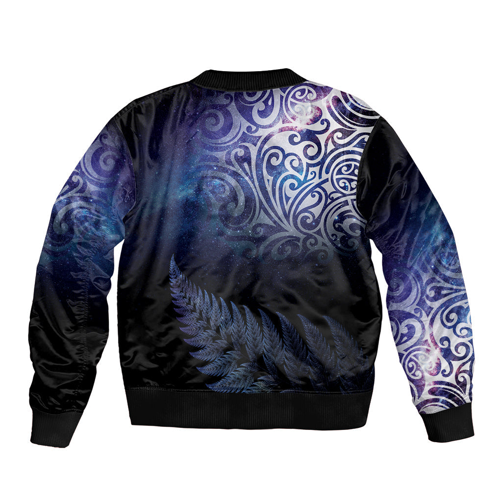 New Zealand Aotearoa Matariki Bomber Jacket Starry Silver Fern